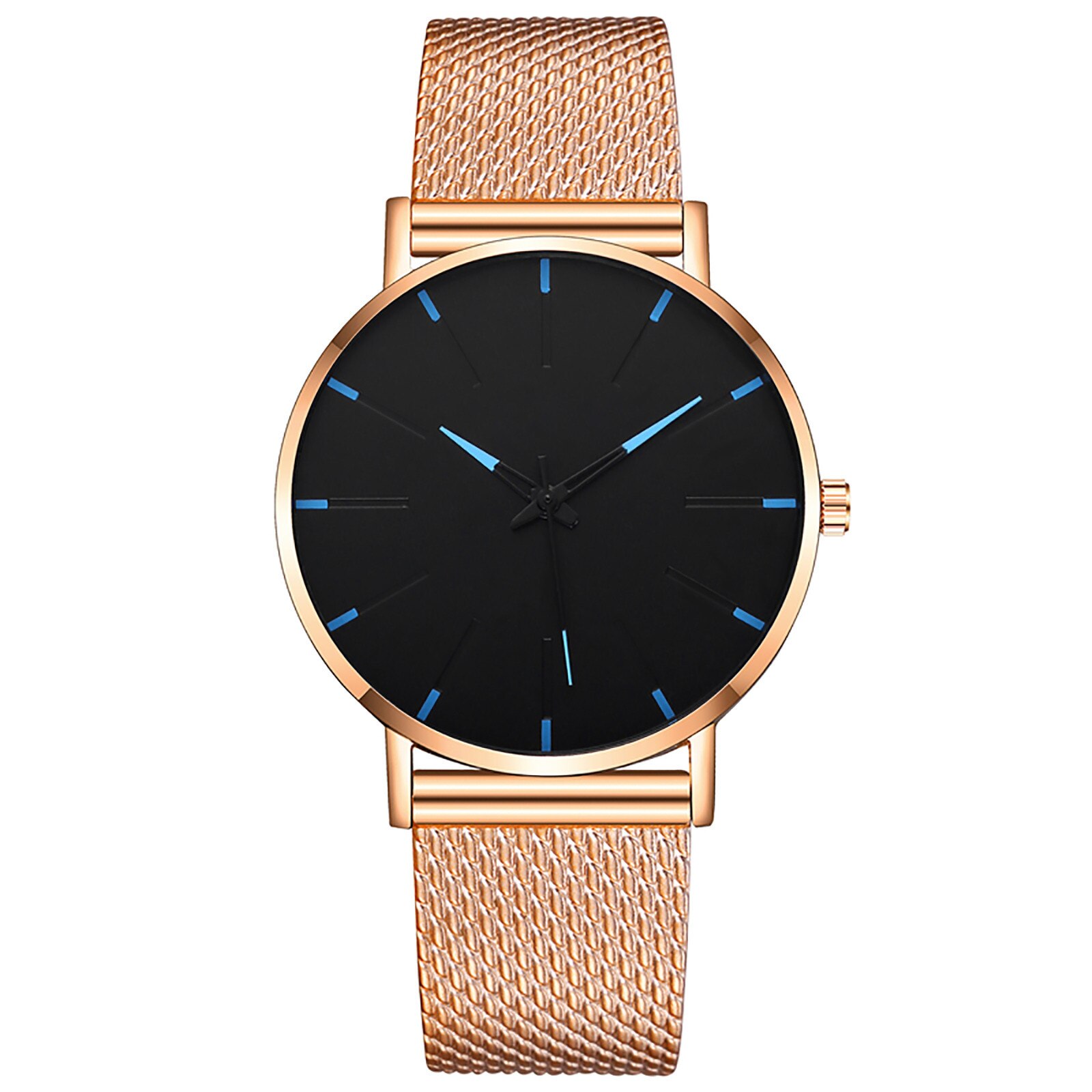 Men's mesh strap ultra-thin quartz watch Men's ultra-thin quartz watch Couple Analog Quartz Round Wrist men's watch #40: F