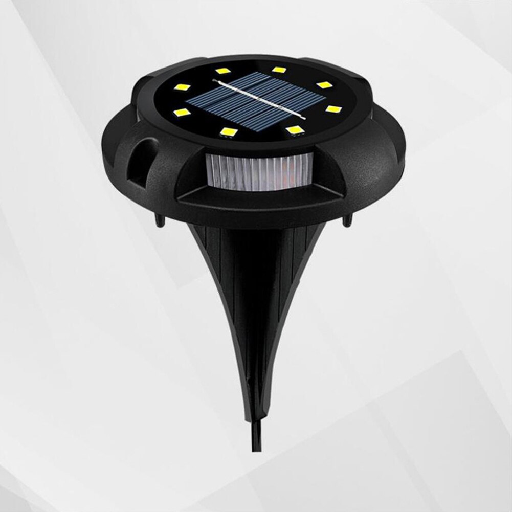 8pcs Ground Light Decorative Pathway Corridor Yard Outdoor Garden Lawn Solar Power Bright Driveway Sidewalk Landscape 8 LED