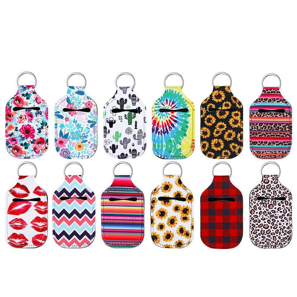 Beauty Lotion Keychain Holder Travel Bottle Refillable 30ml Carrier Reusable Keychain Flip Bottles Beauty Cap with Containe T5I7: random