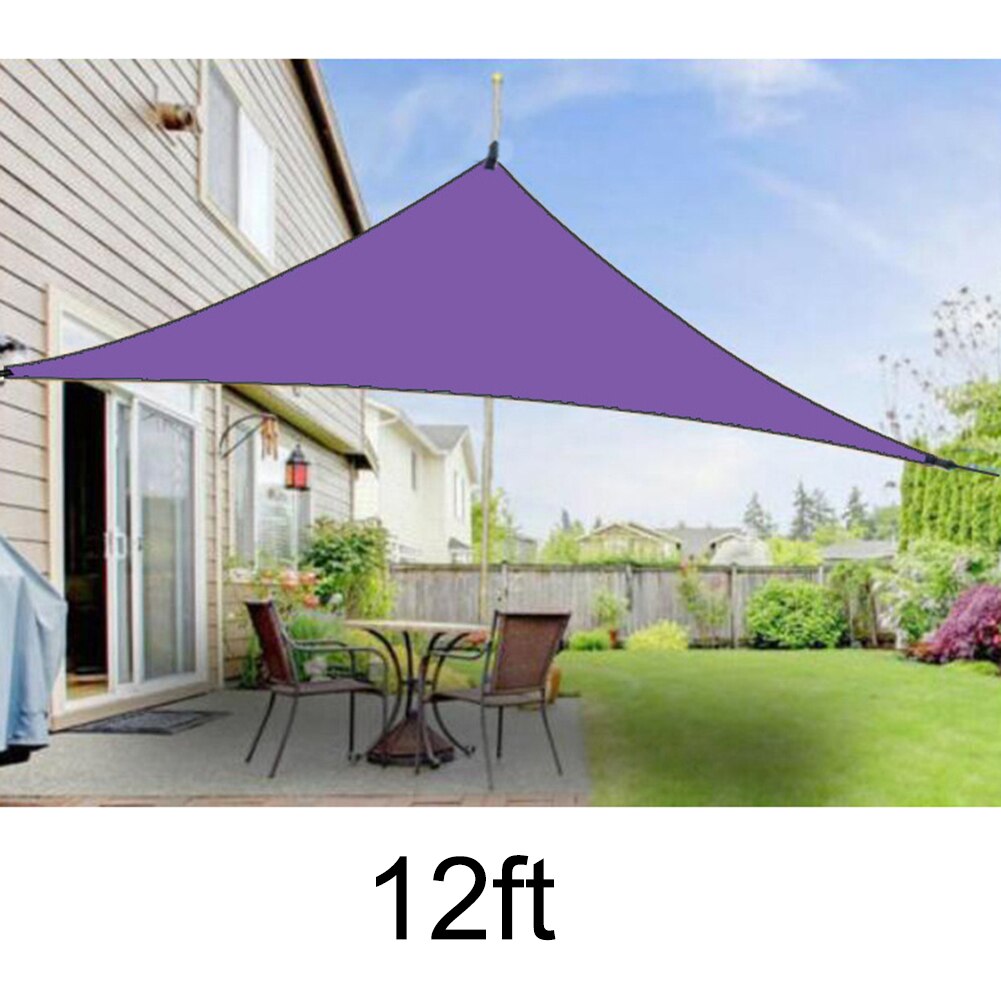 Spot UV Protection Canopy Outdoor Shade Triangular Rainproof Sunproof Awning Hogard: Lavender / S