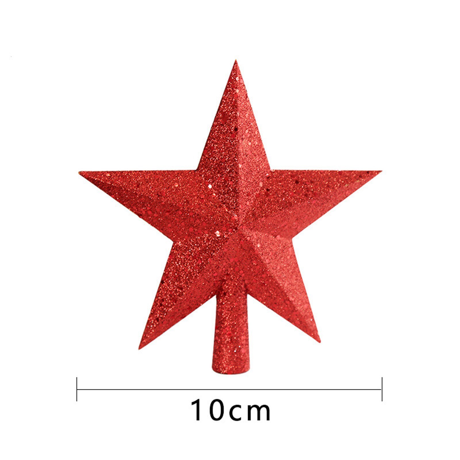 Christmas tree top star Christmas tree topper ornament gold powder sparkling star pendant home wedding decoration Navidad