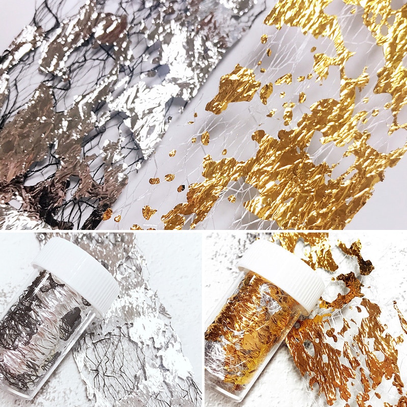 1 boîte 3D maille ongles feuilles feuille d'or gaze Nail Art transfert autocollant décoration curseur ongles décalcomanies Nail Art bricolage accessoires de