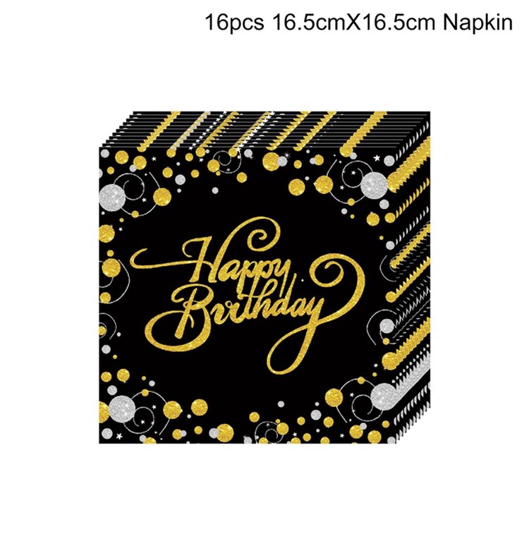 HUIRAN Black Golden Balloons 40 Years Old Birthday Baloon Happy 40th Brithday Party Decorations Adult Ballon Number Balon Globos: Paper Towel