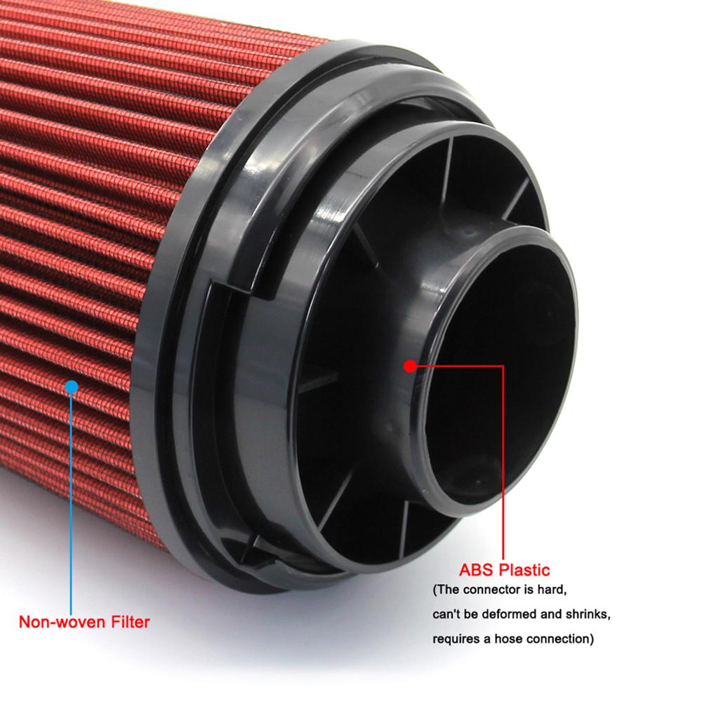 R-ep racerbil luftindsugningsfilter 3 tommer universelt højt flow genanvendelige filtre til ydeevne kold luftindtag 76mm vaskbar