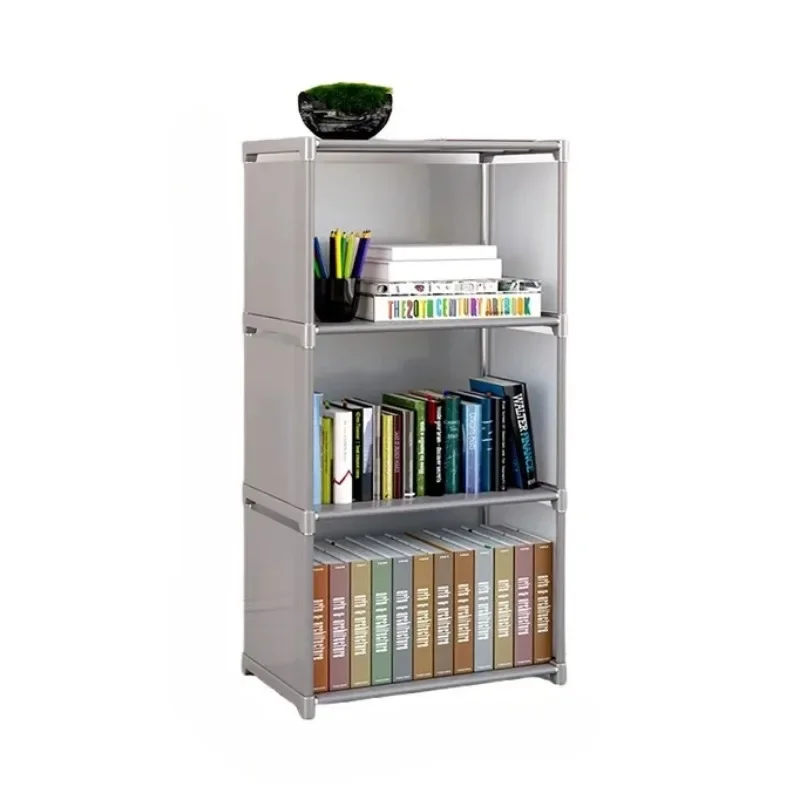 Eenvoudige Boekenplank Meerlagige Eenvoudige Montage Boekenkast Grote Capaciteit Multifunctionele Opslag Plank Staande Boek Display Rack: Rood