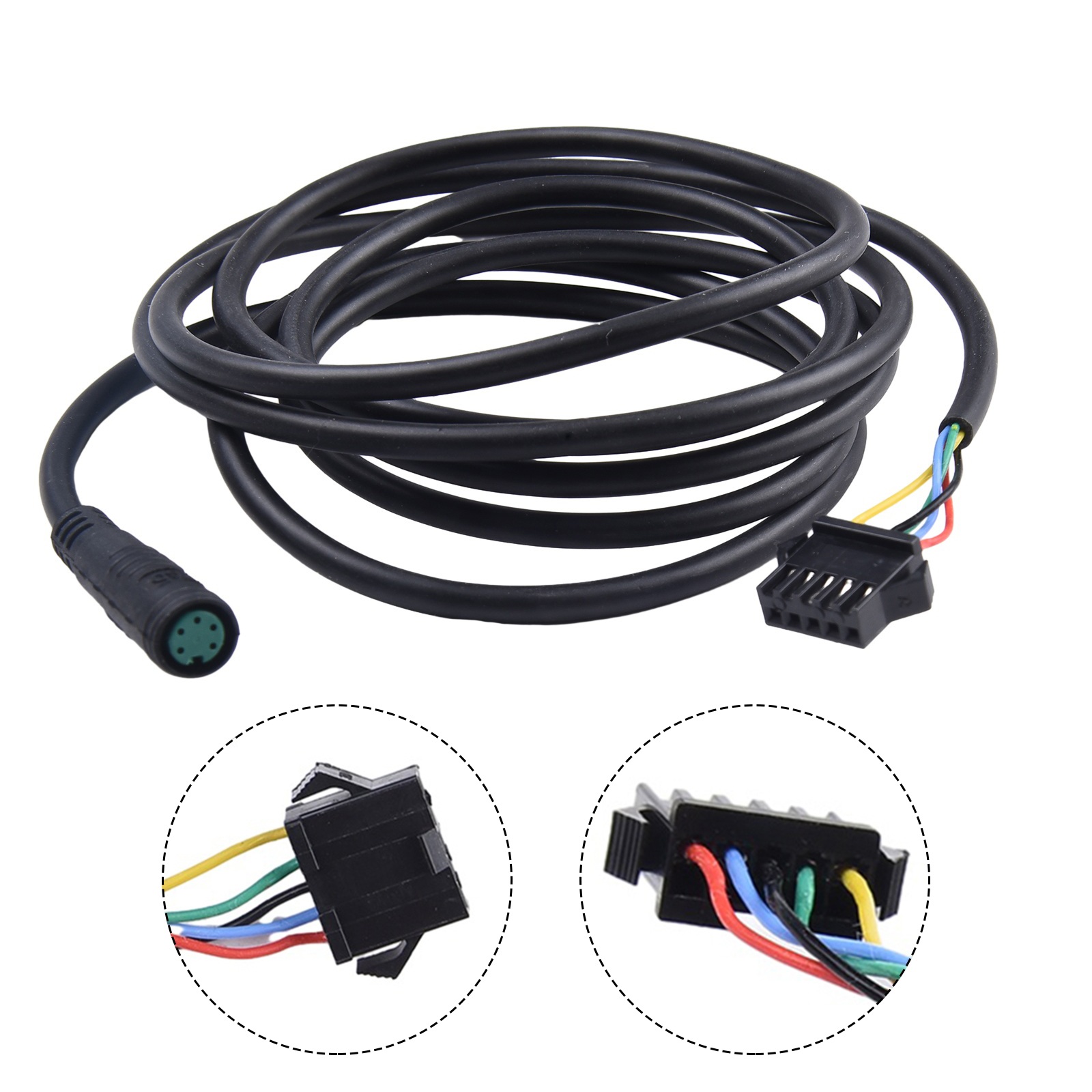 5pin 1.7m E-bike Adapter Converte Cable E-bike Accessories E-bike Adapter Cable Electric Bicycle Extension Cable
