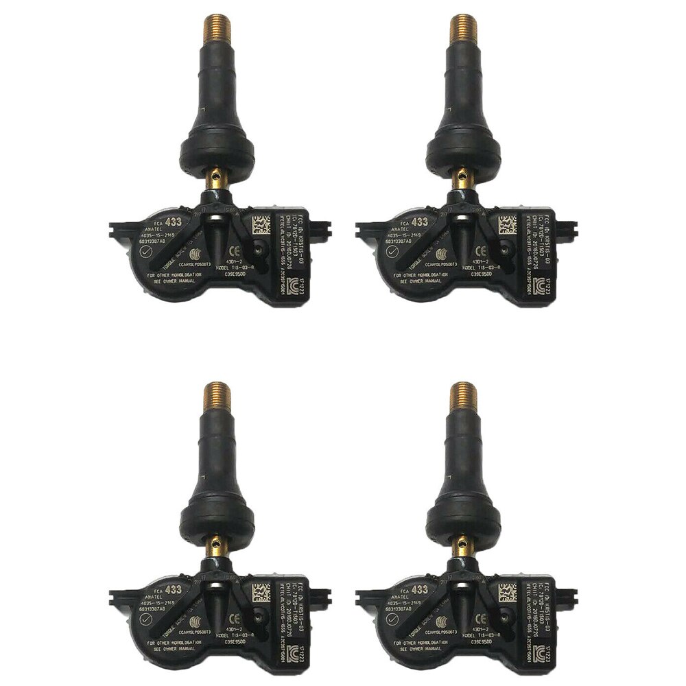 4Pcs Oem 68252493AB 68105280AF Tpms 433hmz Bandenspanning Sensoren Voor Jeep Renegade Grand Cherokee