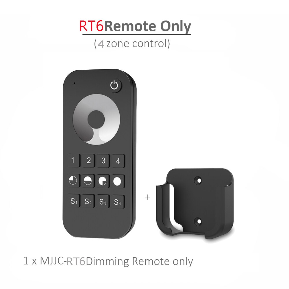 Triac Dimmer LED 220V 230V 110V AC Draadloze RF Dimbare Push Schakelaar met 2.4G Afstandsbediening Dimmer 220V Controller voor LED Lampen Lampen: RT6 (4 Zone Remote)