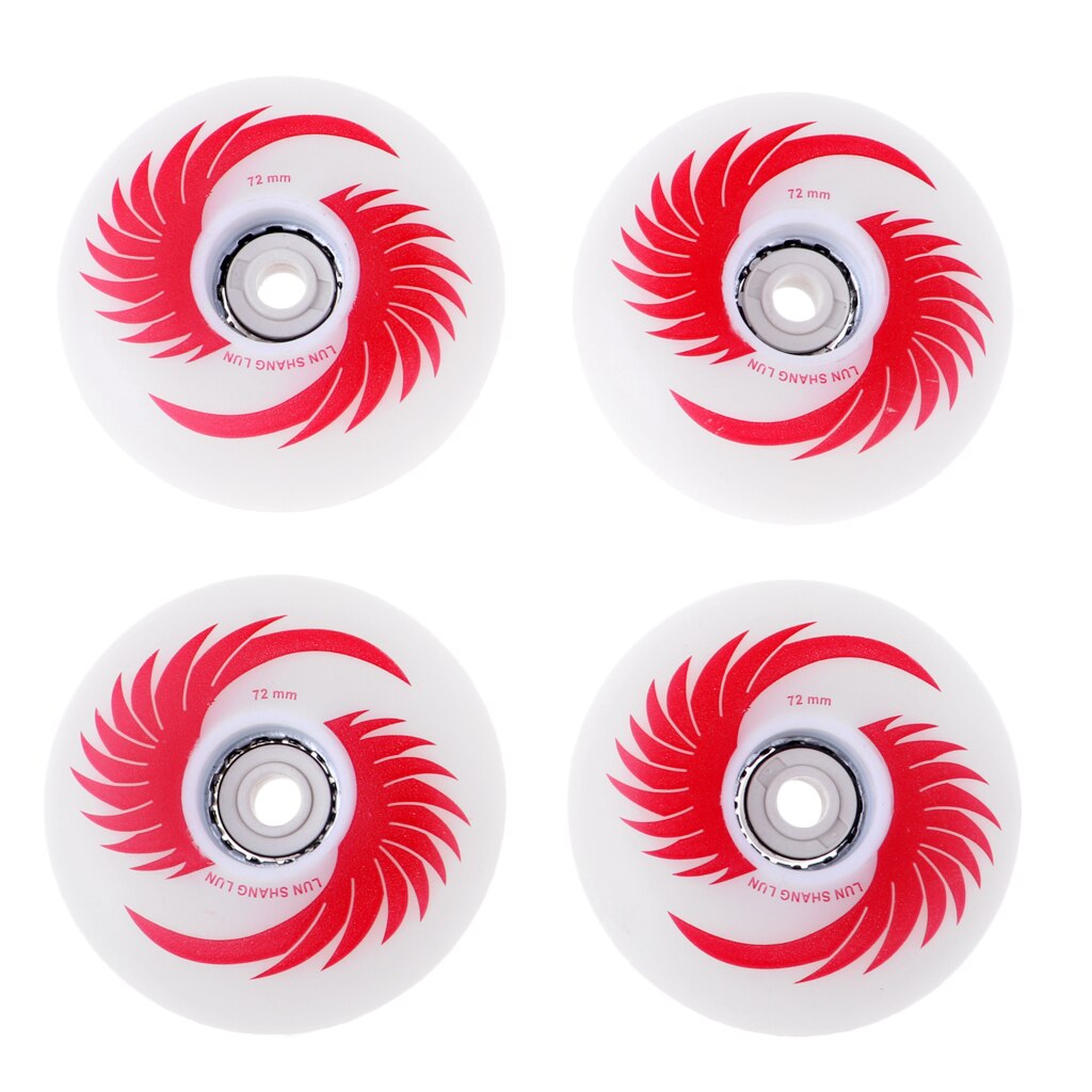 4 pièces planche à roulettes clignotant rouleau PU magnétique éclairer les roues de patins pour patins à roues alignées
