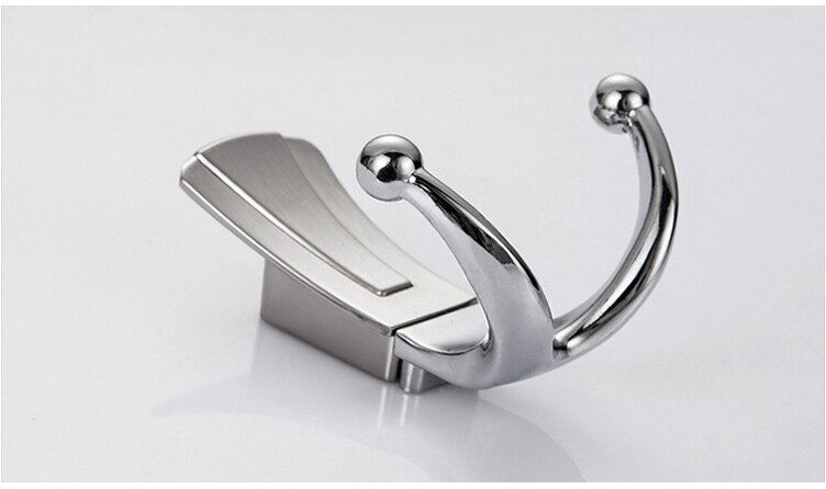 KAK moda łazienka wieszaki na ścianę 2 haki szata płaszcz haki ścienne wieszak na ubrania wieszaki ze śrubami sprzęt meblowy: srebro