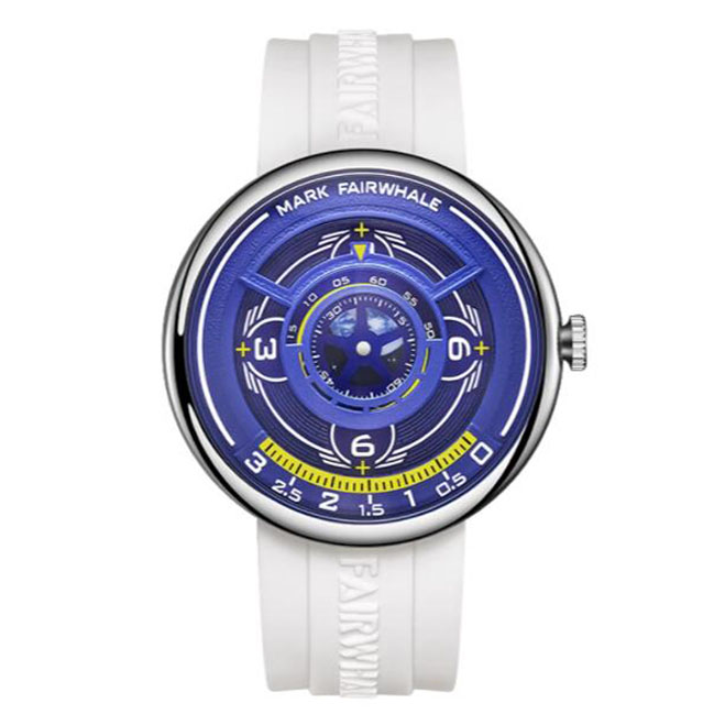 Mark Fairwhale Men Luxury Watch Vintage Watches Concept Dial Quartz Wristwatch Rubber Strap: Rose
