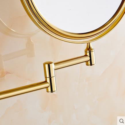 Antiek Brons Koper Elegante 8 Inch Badkamer Spiegel Vergrootglas Schoonheid Badkamer Spiegel Badkamer Hardware