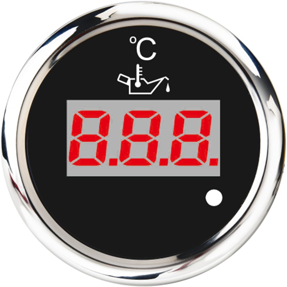 52mm Oil Temperature Gauge Car Oil Temp Meter 50-150 Celsius Red Digital LED Readout Display With Sensor M16 12V 24V 262~20ohm: 1pc black  guage