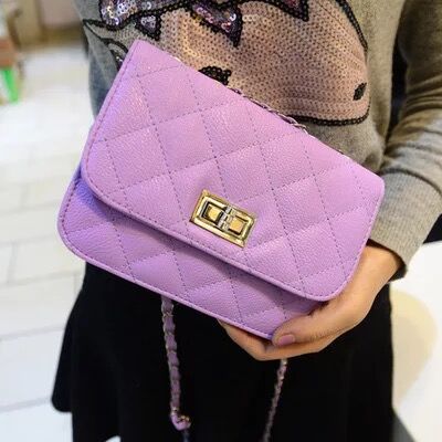 ¡Especial para ti! Bandoleras de piel de oficina para mujer, bolso de mensajero de colores dulces, Mini bolso de cuero para niñas, bolsas nuevas JT122: Purple