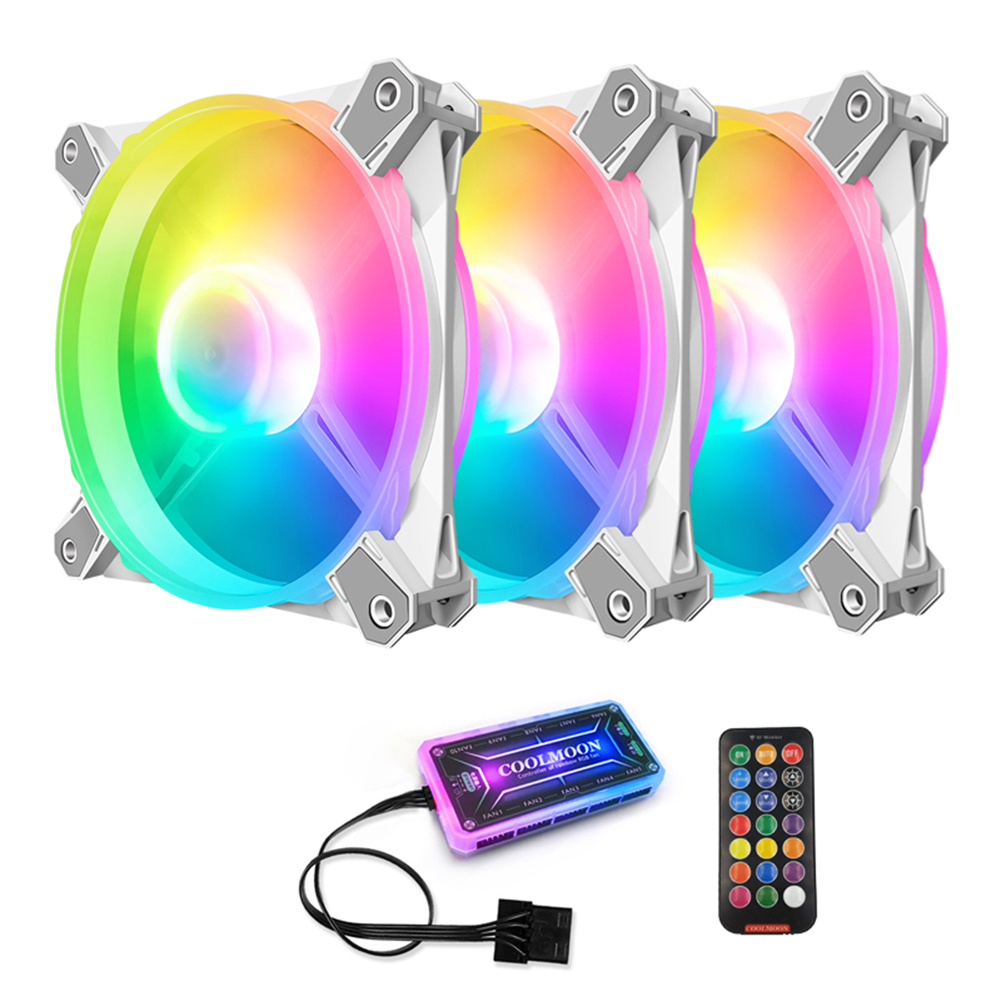 Computer Host Fan Cooling Fan Desktop 12cm Silent Chassis Radiator RGB Hydraulic Bearings PC Case Cooling Fan: Default Title