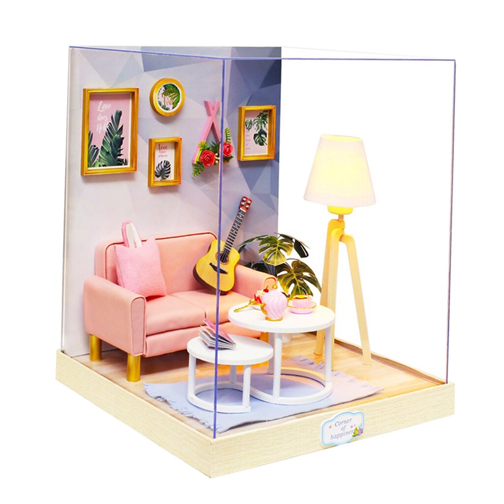 1:24 Puppenhaus DIY Möbel Miniatur Bausatz Spielzeug Nachmittag Tee Zeit Ruheraum