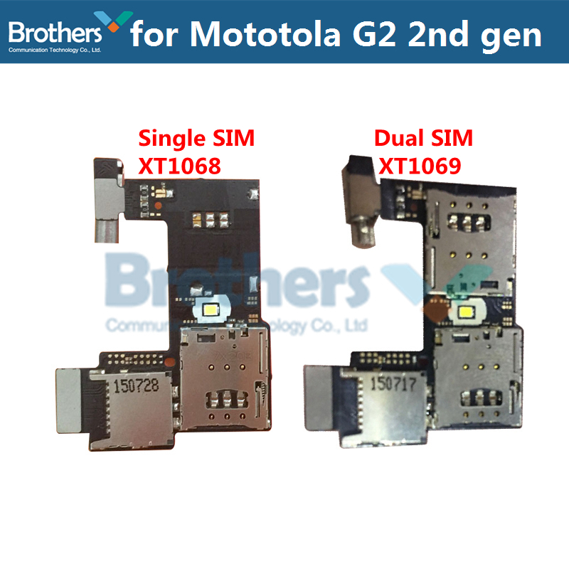 SIM Kaart Houder voor Motorola Moto G2 XT1068 XT1069 Dual SIM Card Slot Houder voor Motorola G2 Enkele Sd-kaart socket Slot Lade Top