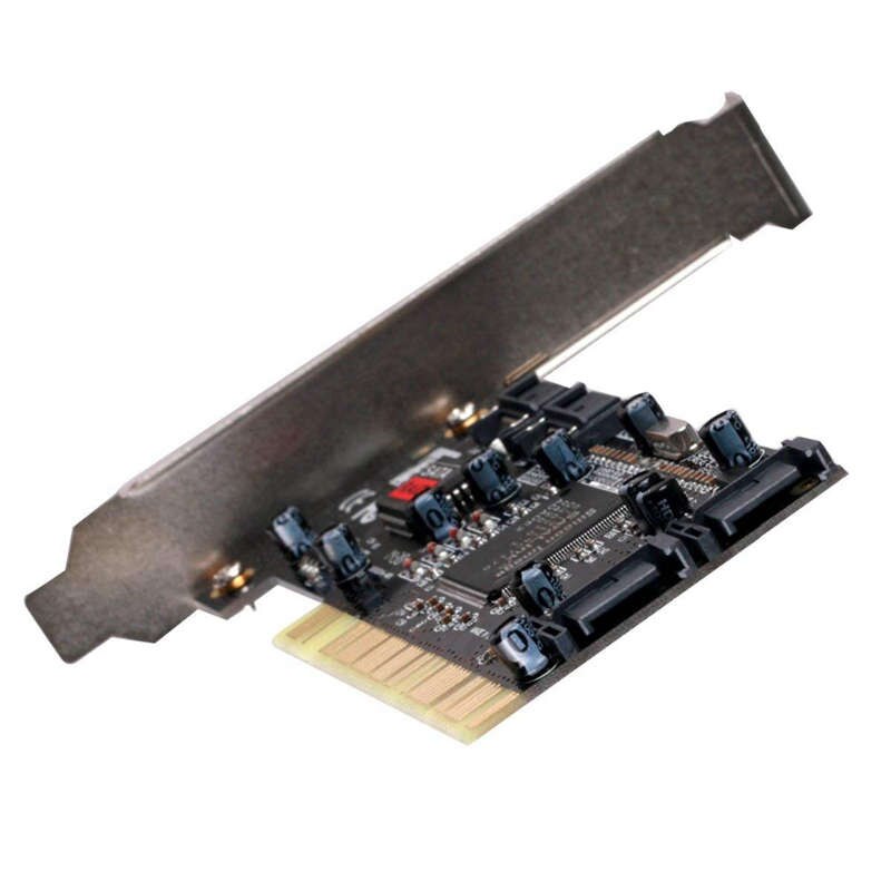 Au42 - pci expand card 4 port sata add-on kort med sil 3114 chipset kompatibel med pci specifikation revision 2.3 til desktop/co