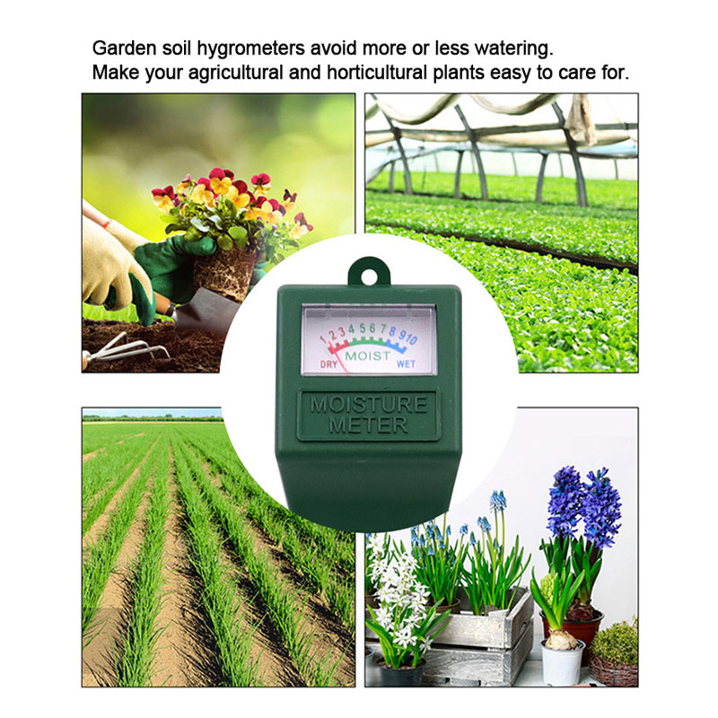 Soil Water Humidity Sensor Tester Hygrometer Garden Plant Flower Test Tool Square for Indoor &amp; Outdoor Garden Farm Lawn
