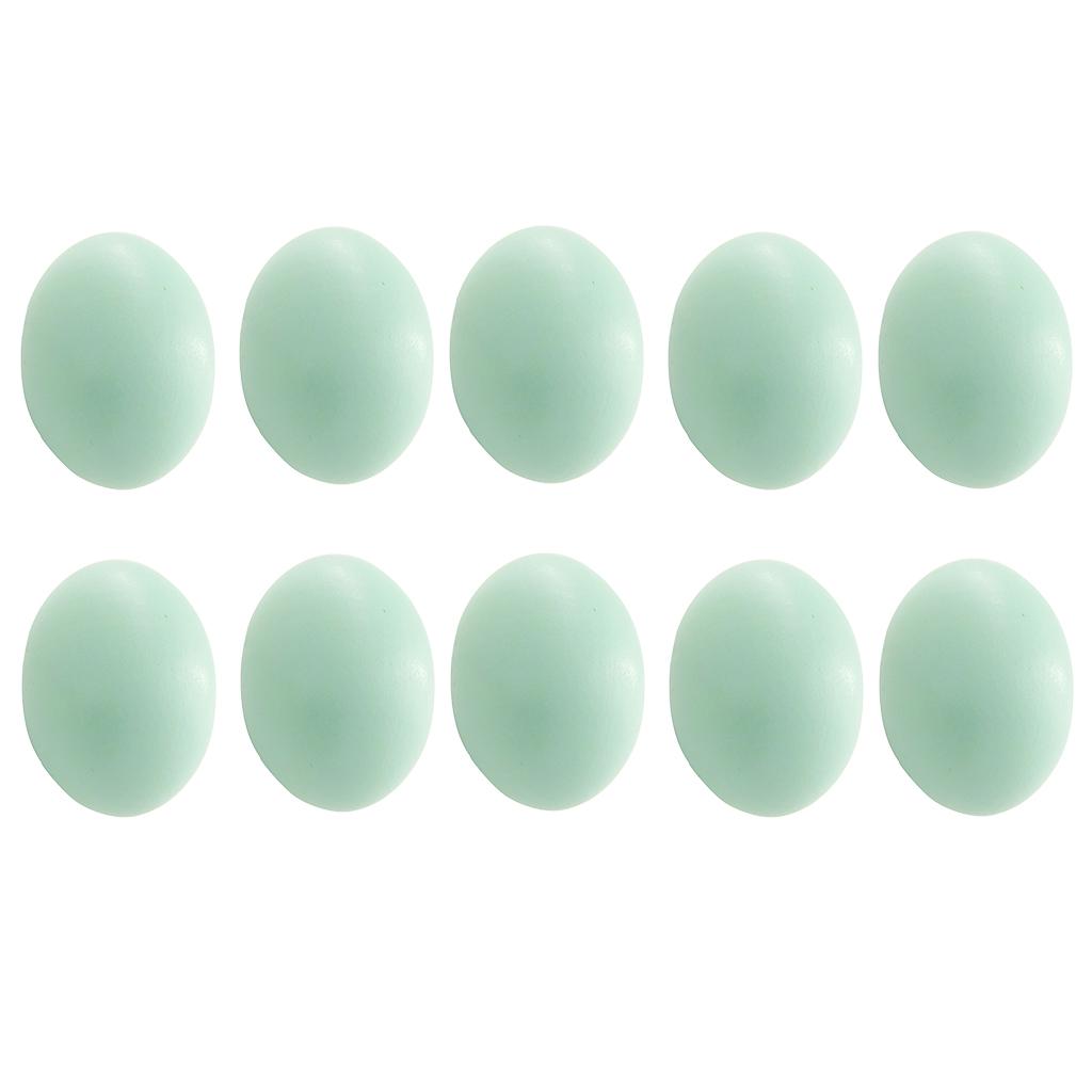 10 holzeier ( , 60 x 45mm,  cm) zur präsentation, glatt, bereit zum bemalen und dekorieren, farben wählbar