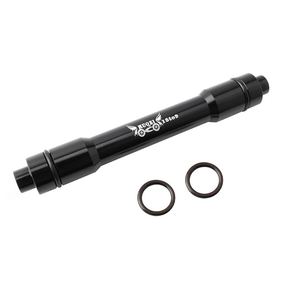Riding Bicycle Mountain Bike Hub Drum Hub Axis Conversion 15 To 9MM Aluminum Quick-Change Hub Conversion Shaft: Black