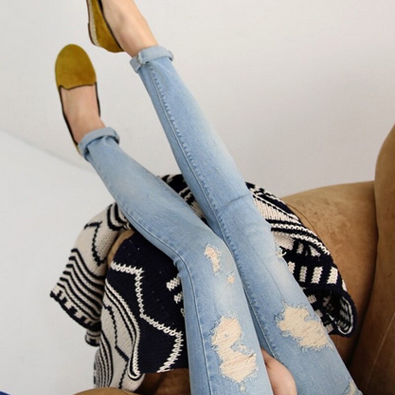 Barselshuller elastiske jeansbukser graviditet denim tøj gravide mavebukser 88 m09