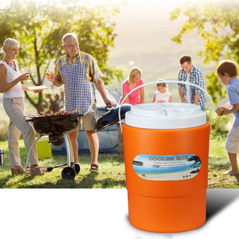 1L and 8L beer cooler box PU round incubator ice cube freezer outdoor fishing food grade plastic ice bucket