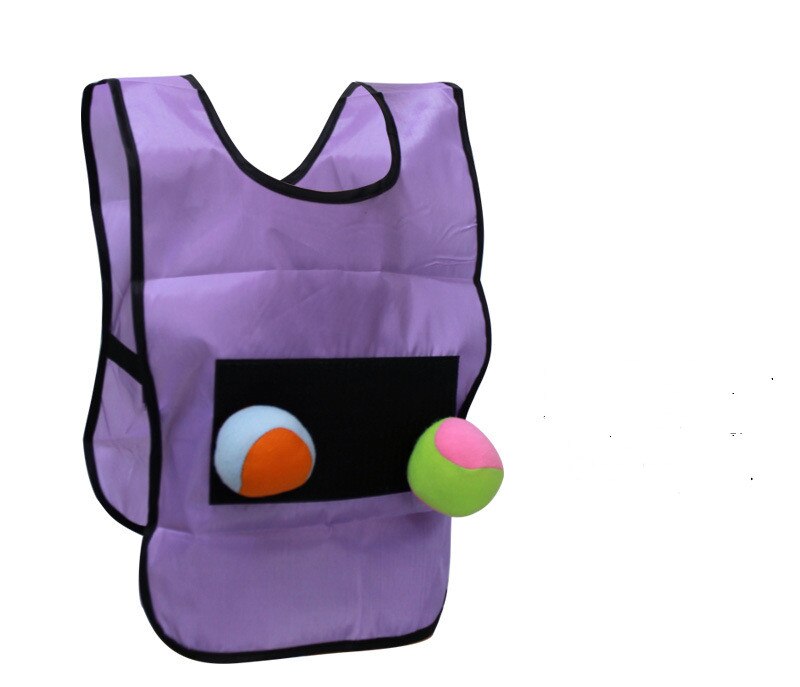 1 squadra Giochi Shirt con 3 Sfera Appiccicosa Giochi All'aperto Per Bambini Genitori Giocattoli di Sport Per I Bambini Dodge Sport con la Palla Giocattolo la cooperazione Gioco: Kids Common Purple