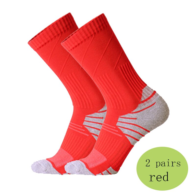 2 pary fluorescencyjny zielony skarpety rowerowe mężczyźni kobiety jazda na zewnątrz rower skarpety sportowe bieganie koszykówka skarpety sportowe: red 2 pair