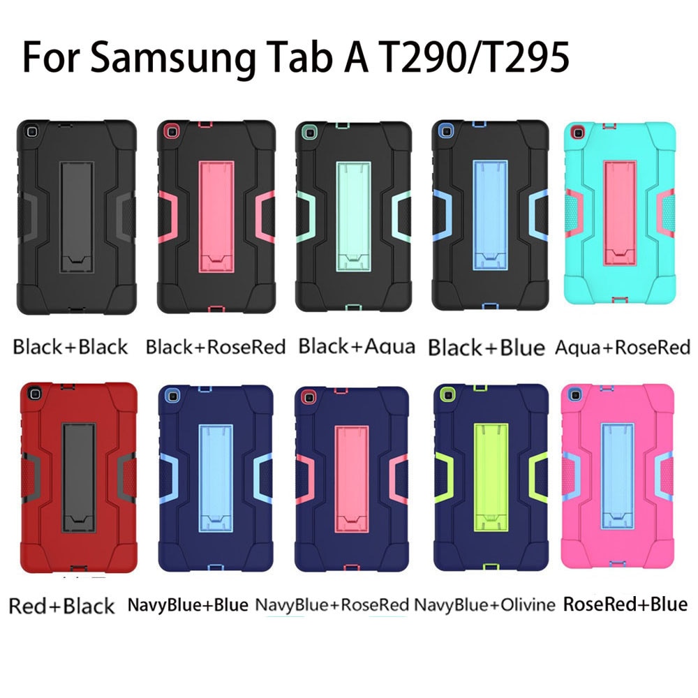 For Samsung Galaxy Tab A 8.0 SM-T290 SM-T295 Tablet Case Shockproof Kids Safe PC Silicon Hybrid Stand Full Body Cover