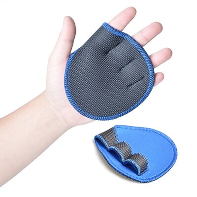 Gewichtheben Ausbildung Handschuhe Fitness Sport Hantel Griffe Pads Turnhalle Bankdrücken Übungen Hand Palme Schutz: Blau