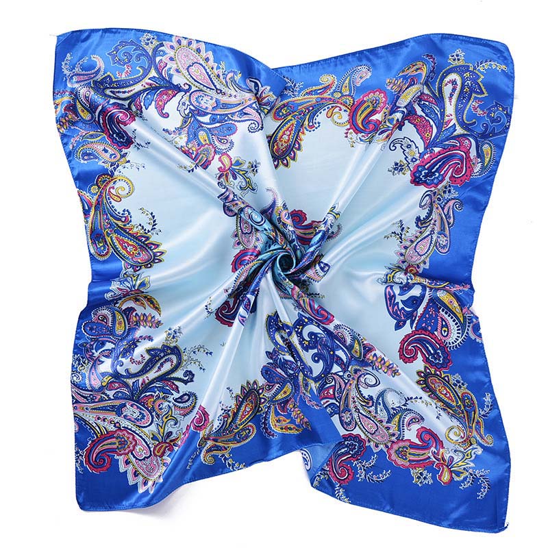 90x90cm cachecol feminino cetim moda caju padrão quente grande cachecol cetim impresso feminino lenço quadrado cabeça envolve hijab cachecol