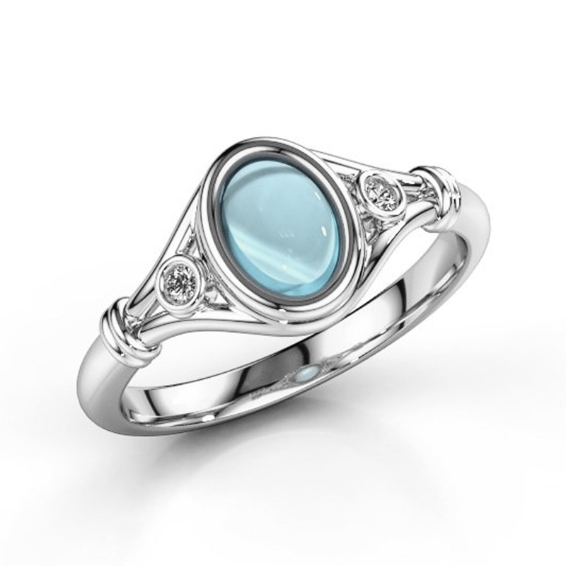 Personlighed månesten claddagh ring med skabt opal sølv farve bryllupsforlovelsesringe til kvinder bedste jul elsker