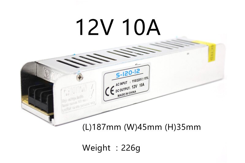UOFKIPBA Transformador AC DC 5V 24V Fuente De Alimentación 12V Alimentación 1A 2A 3A 5A 10A 15A