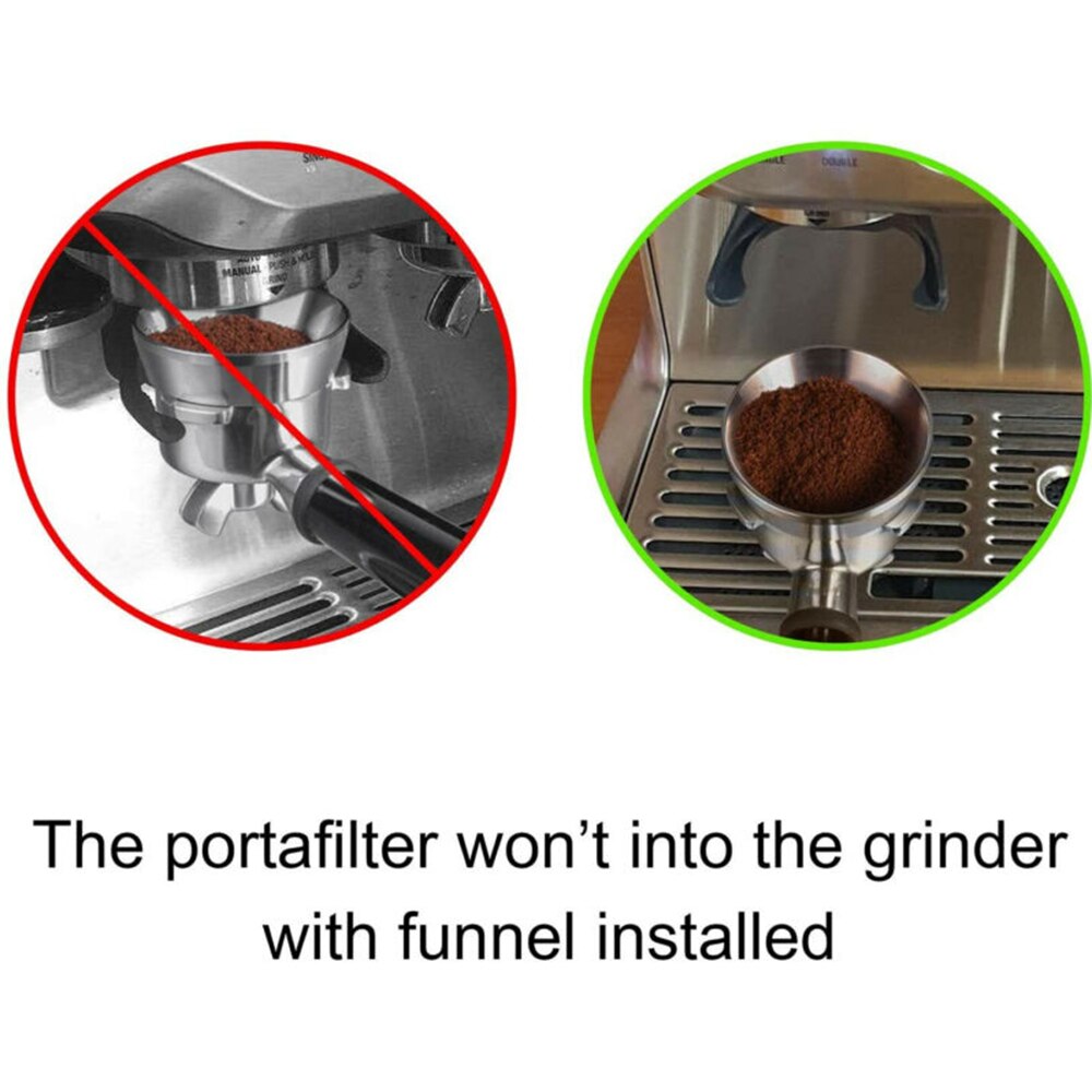 54mm espresso doseringstragt rustfrit stål kaffedoseringsring til express pro touch infuser rustfrit stål kaffedoseringsring
