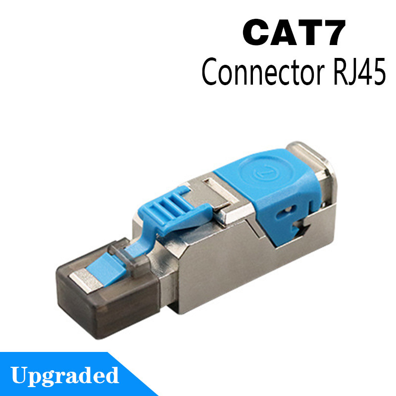 CAT8 STP RJ45 Connector CAT7 CAT6A Reusable Ethernet Termination modular Plug Shielded Modular Zinc alloy Field Termination Plug: green