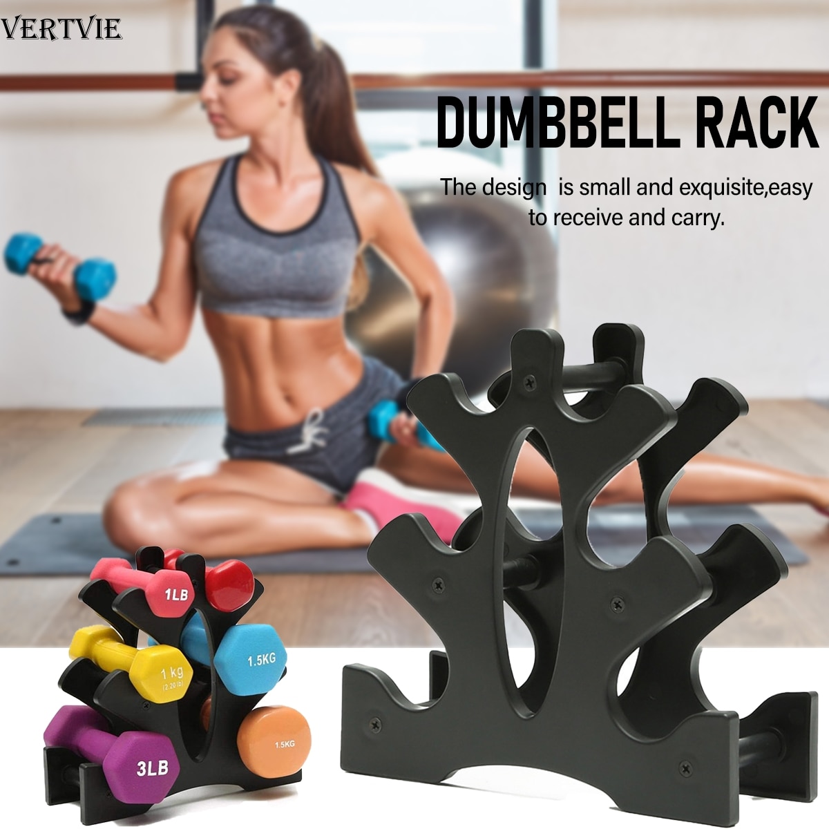 Dumbbell Storage Rack Stand 3-layer Hand-held Dumb... – Grandado