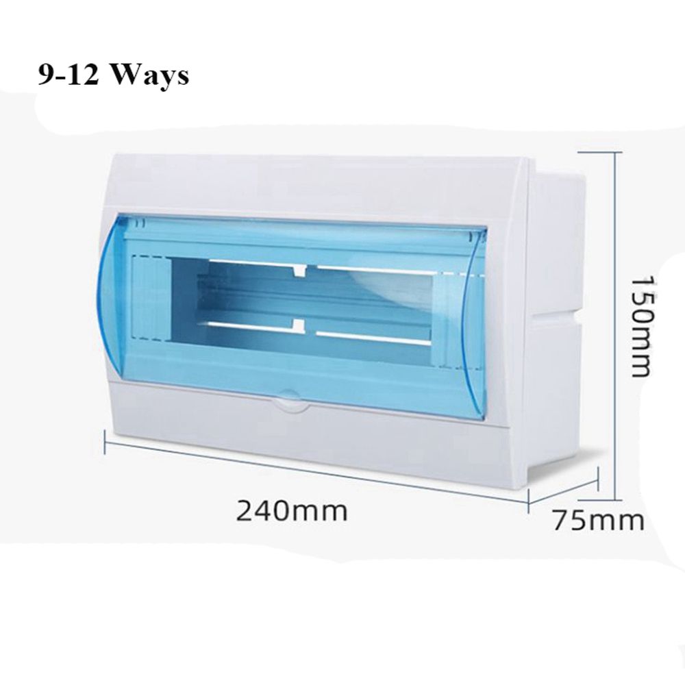 2-3/3-4/4-6/5-8/9-12 Ways Outdoor Project Case Electric Transparent Cover Plastic Boxes Distribution Protection Box: 9-12Ways