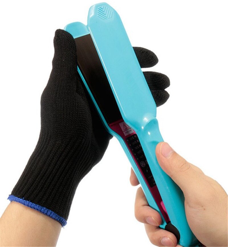 Wärme Beständig Handschuh für Haar Styling Wärme Blockieren für Eisstockschießen, flache Eisen und Eisstockschießen Zauberstab Geeignet für Verknüpfungen und Rechts Hände