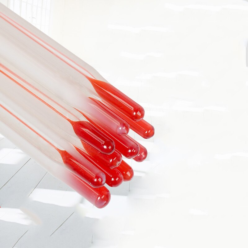 20PC alcohol red liquid glass thermometer red water thermometer glass rod thermometer bar table water temperature meter 0-100C