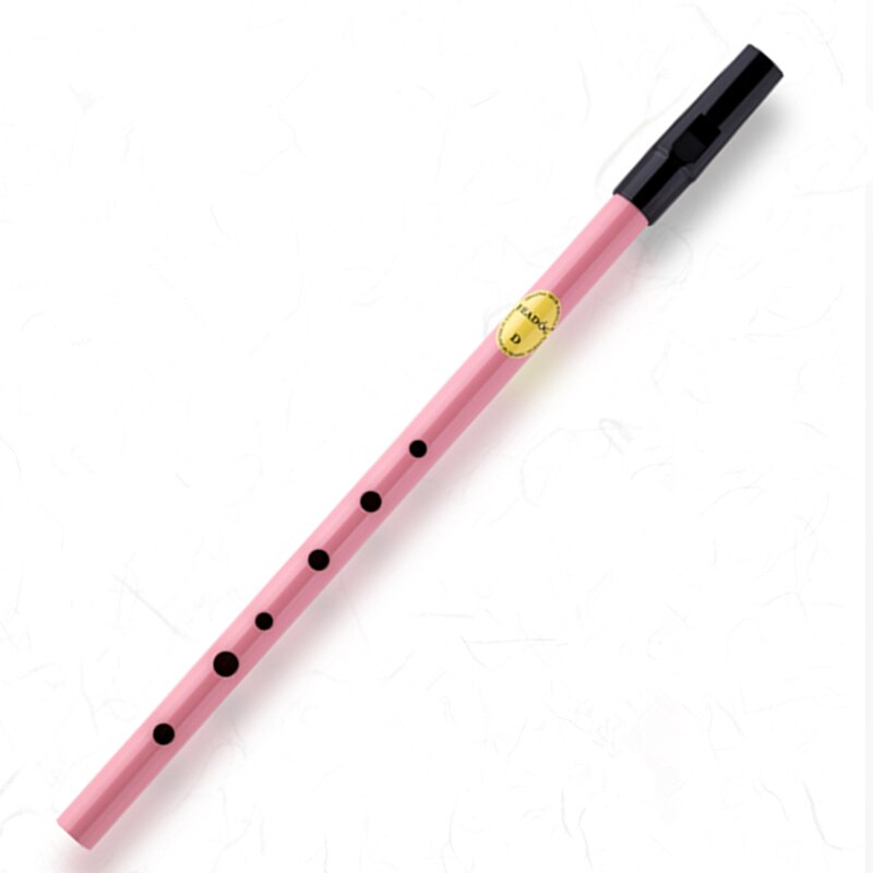 Messing irsk fløyte fløyte c/d nøkkel irland feadog fløyte tinn pennywhistle metall dizi feadan 6 farger tilgjengelig musikkinstrument: Rosa d-tast