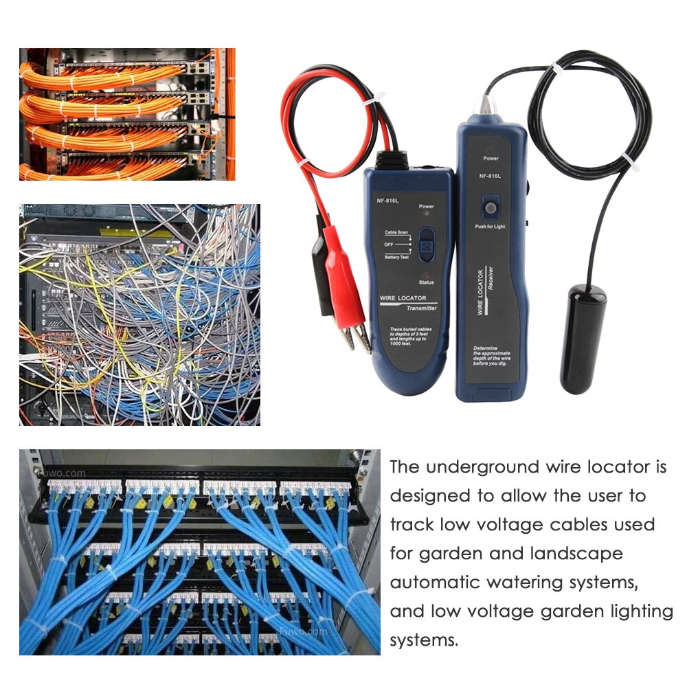 underground wire locator Wire Finder NF-816L Underground Cable Detection Instrument Wiring Line Finder with Rechargeable battery