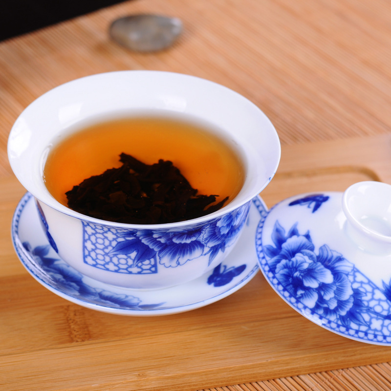 Hvid porcelæn blå og hvid keramisk gaiwan te sæt kaffekop, kinesisk rejse te sæt, drinkware jingdezhen kop