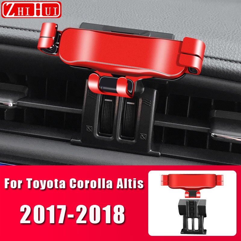 Support de téléphone portable pour voiture, pour Toyota Corolla Altis –: For 2017-2018 Red