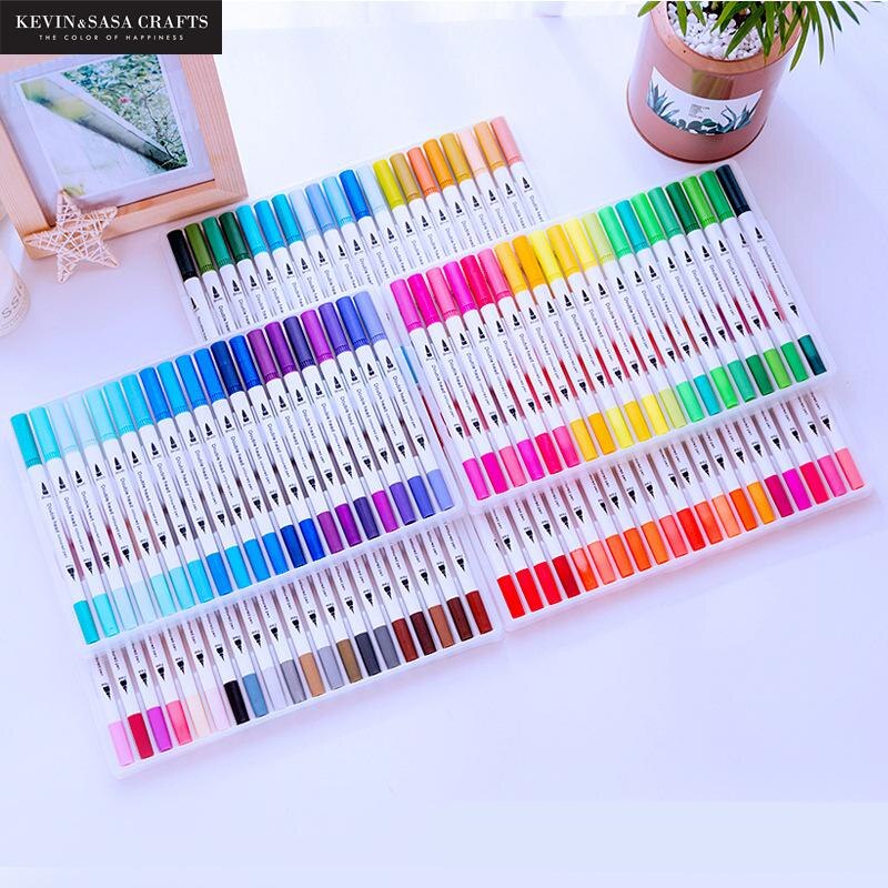 12/24/36/48/60/100colors/set Dual Tip Art Marker Pen Stationery Art Suppliers Brush Pen Artist Presented By Kevin&sasa Crafts