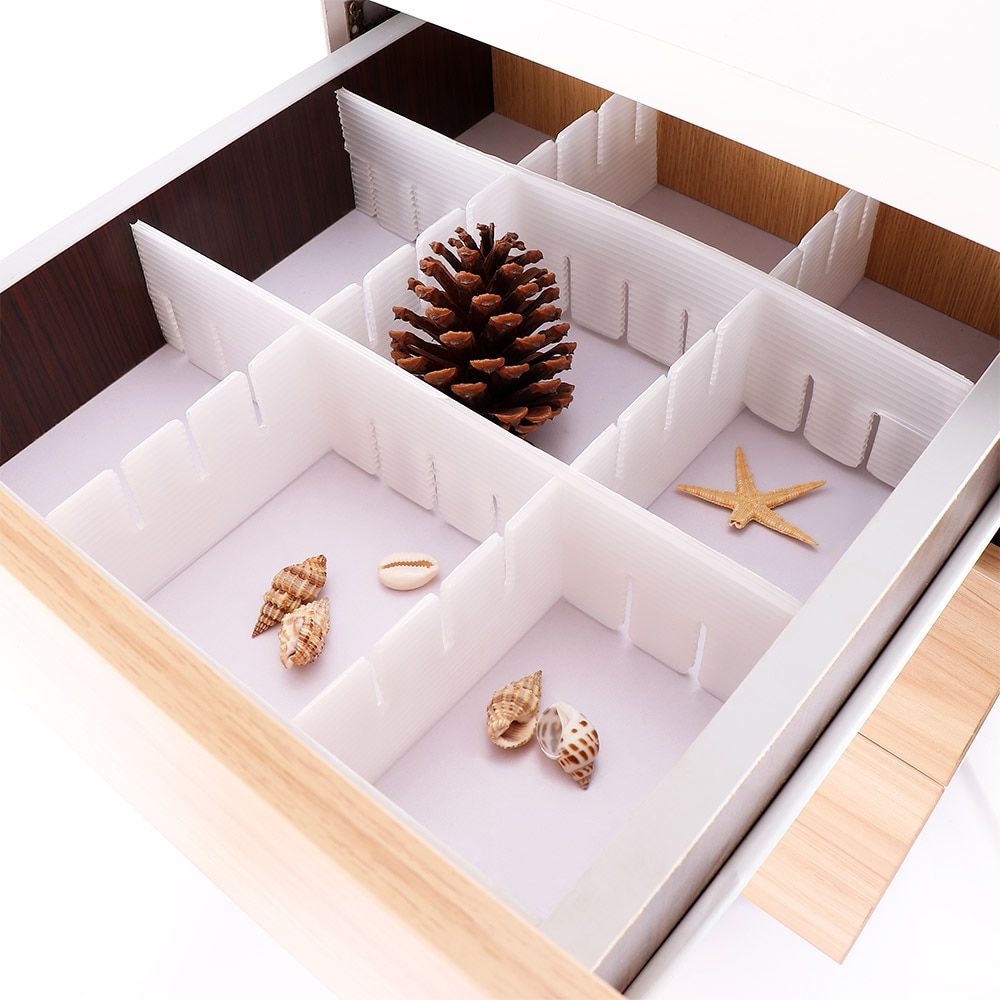 2pc plastikowe diy kratka robić szuflady separator separator potrzeby domowe robić skarpetki bielizna Clapboard przegroda organizer narzędzia