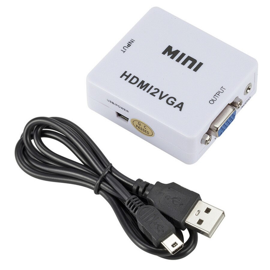 Mini Hdmi-Compatibel Naar Vga Adapter HDMI2VGA Converter Digitale Analoge Hd 1080P HD-MI Naar Vga Voor Pc Laptop tablet Displayer
