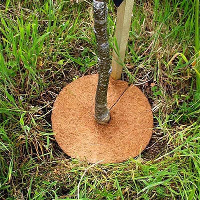 Flowerpot Blocking Mat Mulch Mat Tree Fence Mat Flowerpot Needle-Punched Brown Flakes Dust-Proof Decorative Mat