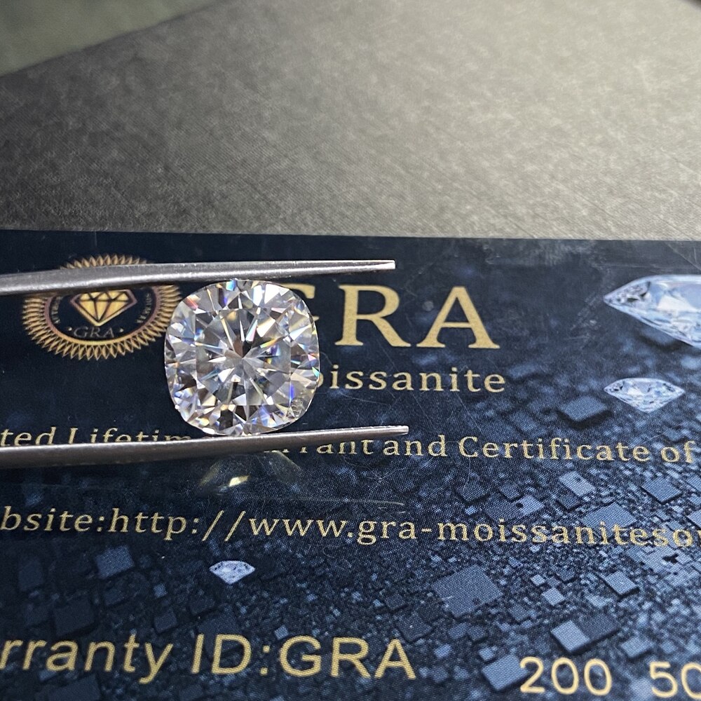 Vvs1 coxim corte 5x5mm 0.60 cts laboratório crescido moissanite diamante pedra brinco jóias fazendo