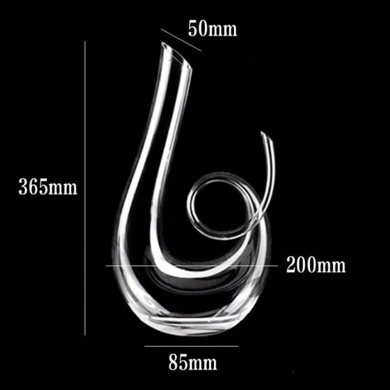 1000/1200ml Wine Decanter Spiral 6-shaped Swan Shaped Wine Carafe Clear Hand Blown Leadfree Crystal Wine Separator: Swan Shaped 1200ml
